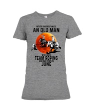06 Team roping old man Premium Fit Ladies Tee tile