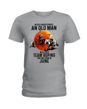 06 Team roping old man Ladies T-Shirt tile