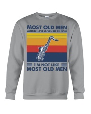 most old men saxophone Crewneck Sweatshirt tile