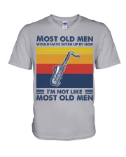 most old men saxophone V-Neck T-Shirt tile