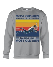 most old men scuba-diving Crewneck Sweatshirt tile