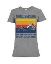 most old men scuba-diving Premium Fit Ladies Tee tile
