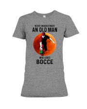 bocce old man Premium Fit Ladies Tee tile