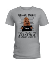 English Cocker Spaniel stalker Ladies T-Shirt tile