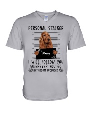 English Cocker Spaniel stalker V-Neck T-Shirt tile