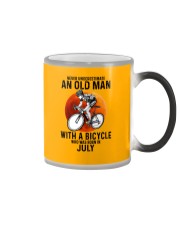 07 cycling never old man Color Changing Mug tile