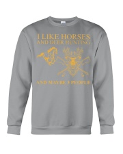 I LIKE horse deer hunting Crewneck Sweatshirt tile