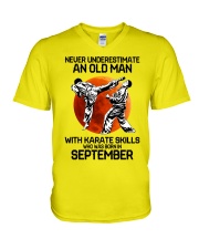 9 karate V-Neck T-Shirt tile