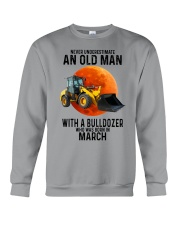 03 bulldozer old man color Crewneck Sweatshirt tile