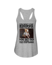 horse riding Ladies Flowy Tank tile