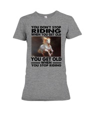 horse riding Premium Fit Ladies Tee tile