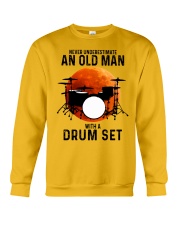 drum-set-old-man Crewneck Sweatshirt tile