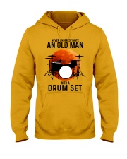 drum-set-old-man Hooded Sweatshirt tile