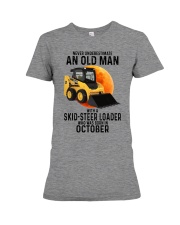 10 Skid-steer loader old man color Premium Fit Ladies Tee tile