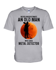 Metal detector V-Neck T-Shirt tile