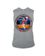 assuming-old lady handball Sleeveless Tee tile