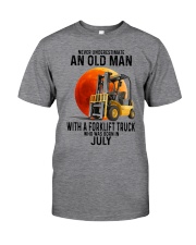 07 forklift truck old man color Classic T-Shirt front