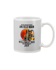 07 forklift truck old man color Mug tile