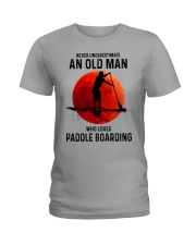 paddle boarding OLD MAN Ladies T-Shirt tile