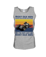 most old men drag racing Unisex Tank tile