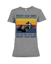 most old men drag racing Premium Fit Ladies Tee tile