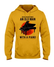 Piano never old man Hooded Sweatshirt tile