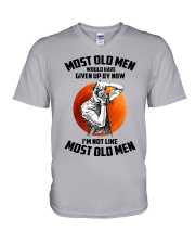 most old men photography V-Neck T-Shirt tile