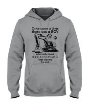 Excavator once upon Hooded Sweatshirt front