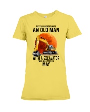 05 excavator old man color Premium Fit Ladies Tee tile