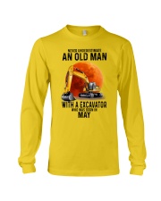 05 excavator old man color Long Sleeve Tee tile
