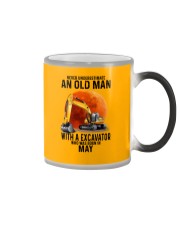 05 excavator old man color Color Changing Mug tile