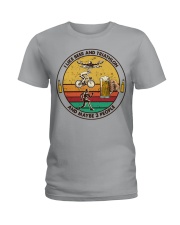 i like beer triathlon Ladies T-Shirt tile