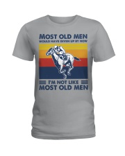 most old men horse racing Ladies T-Shirt tile