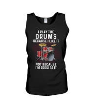 Play because drums Unisex Tank tile