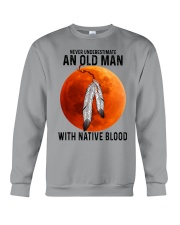03 hat native blood old man Crewneck Sweatshirt tile