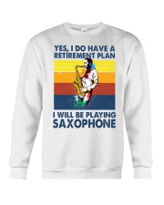 Saxophone plan Crewneck Sweatshirt tile