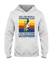 Saxophone plan Hooded Sweatshirt tile