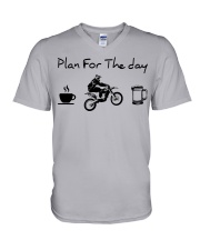 plan for the day-Dirt Bikes V-Neck T-Shirt tile