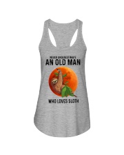 Sloth old man Ladies Flowy Tank tile
