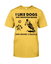 I like dogs-mountain biking Classic T-Shirt front