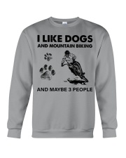 I like dogs-mountain biking Crewneck Sweatshirt tile