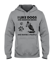 I like dogs-mountain biking Hooded Sweatshirt tile