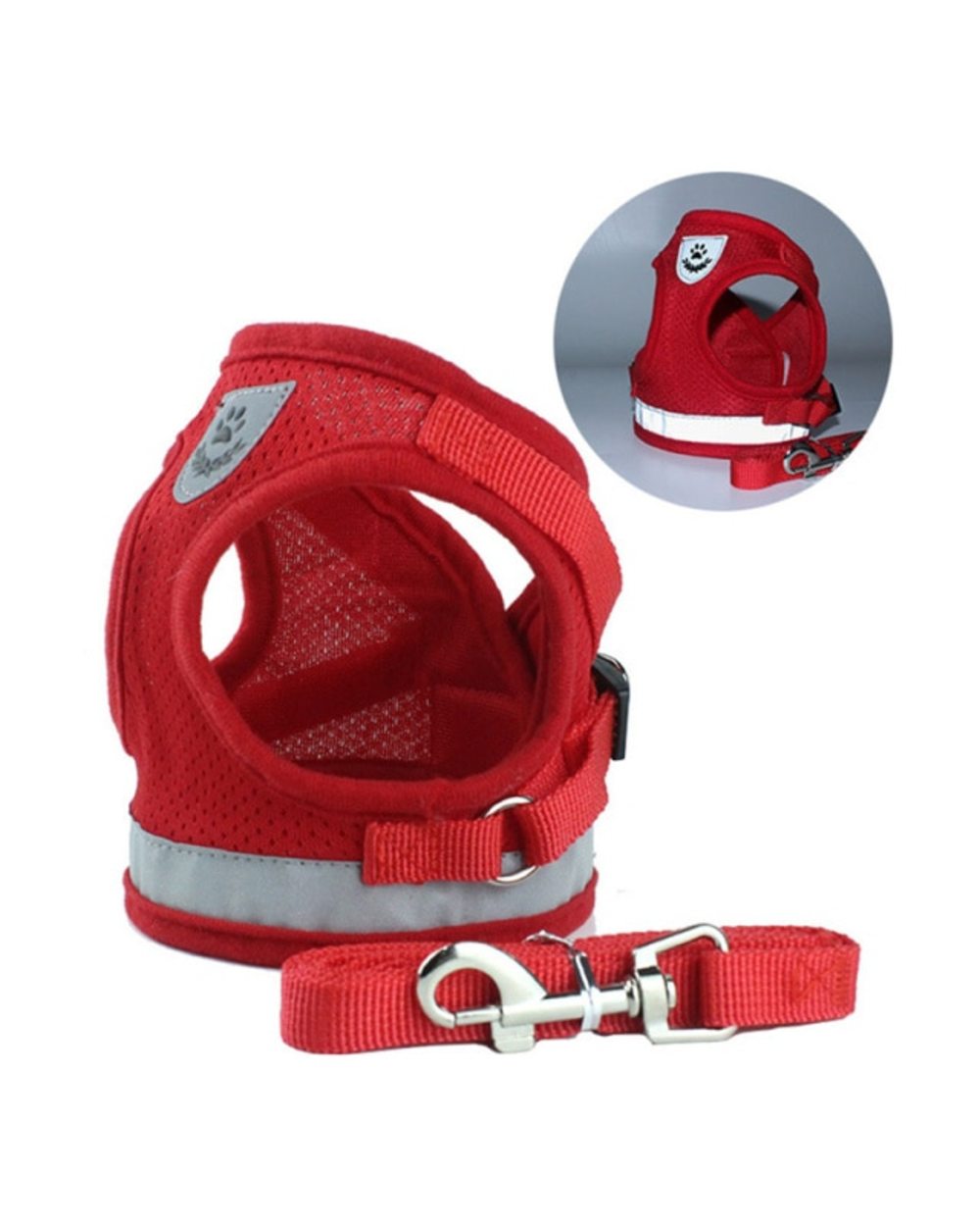 Nylon Dog Harness Leash Set Reflective Small Pet Puppy Cat Vest Harnesses template