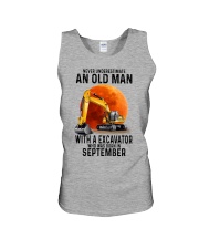 09 excavator old man color Unisex Tank tile