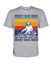 most old men DJ Mix V-Neck T-Shirt tile