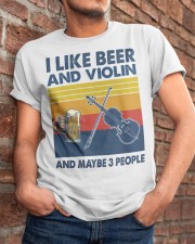 Violin I Like Beer Classic T-Shirt apparel-classic-tshirt-lifestyle-26