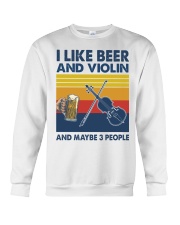 Violin I Like Beer Crewneck Sweatshirt tile