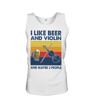 Violin I Like Beer Unisex Tank tile