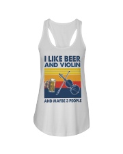 Violin I Like Beer Ladies Flowy Tank tile