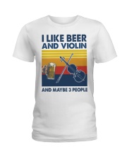 Violin I Like Beer Ladies T-Shirt tile